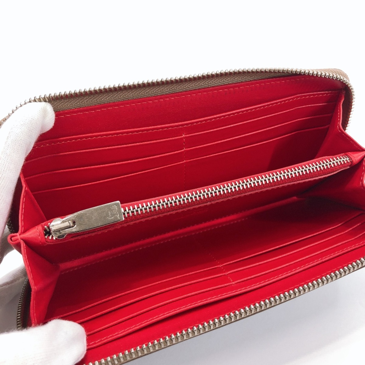 送料無料☆ルブタン 長財布 （クリスチャンルブタン 長財布 ラウンド  