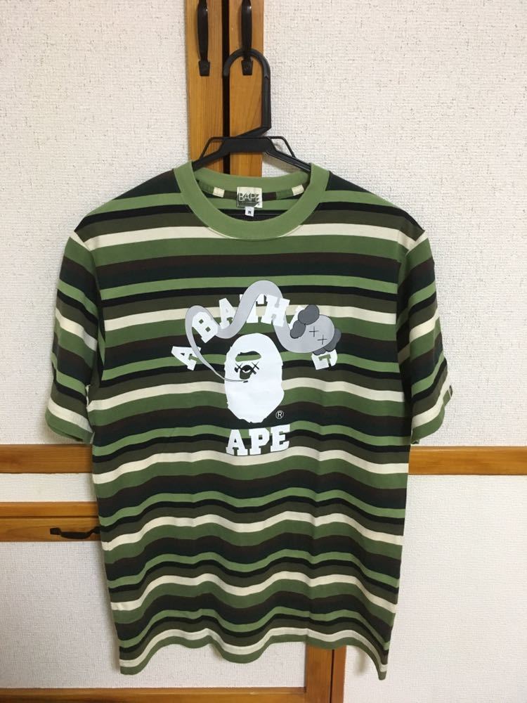 A bathing ape kaws アベイシングエイプ ボーダー とシャツ 【公式通販】