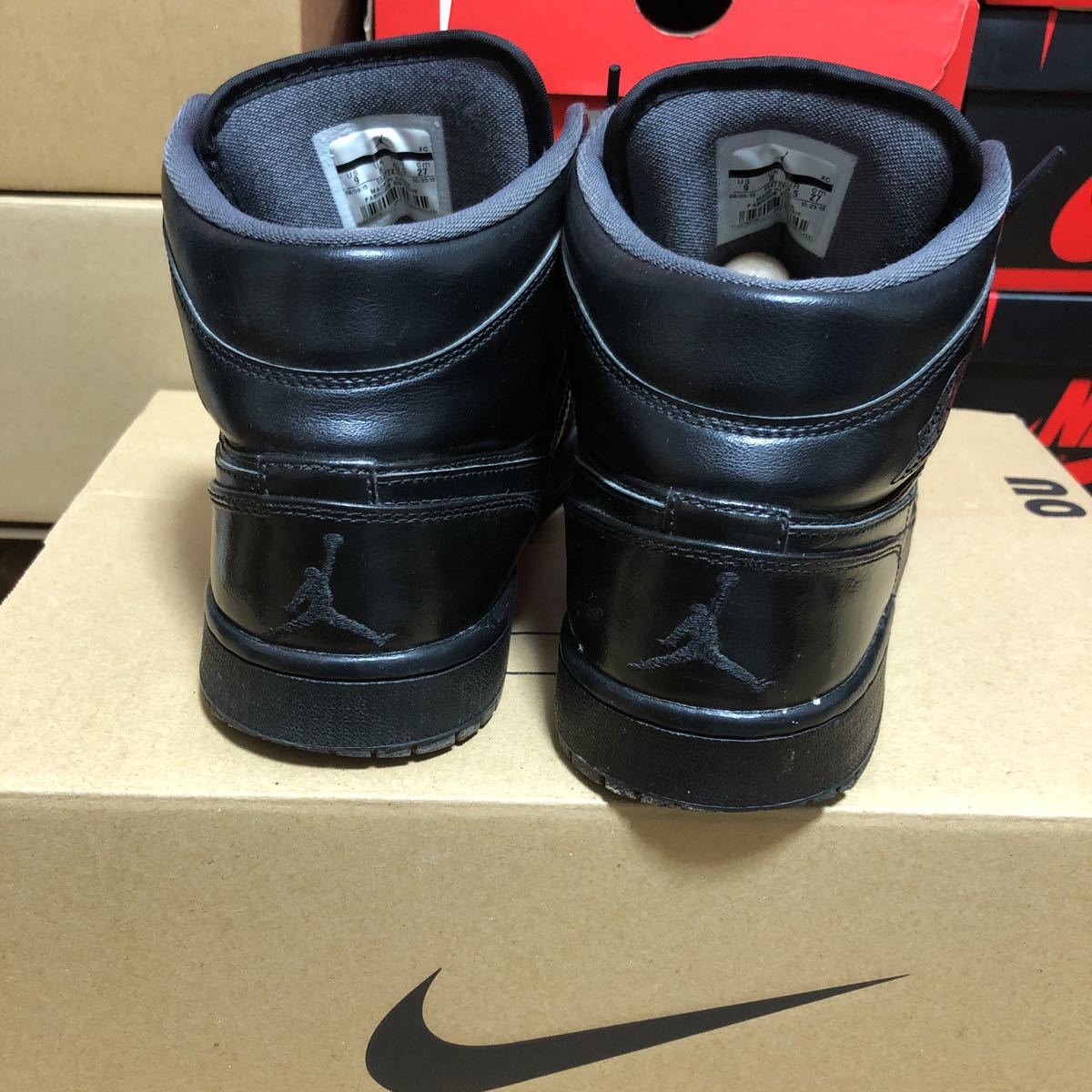 エアジョーダン1 ナイキ AIR トリプルブラック MID 0 ミッド 