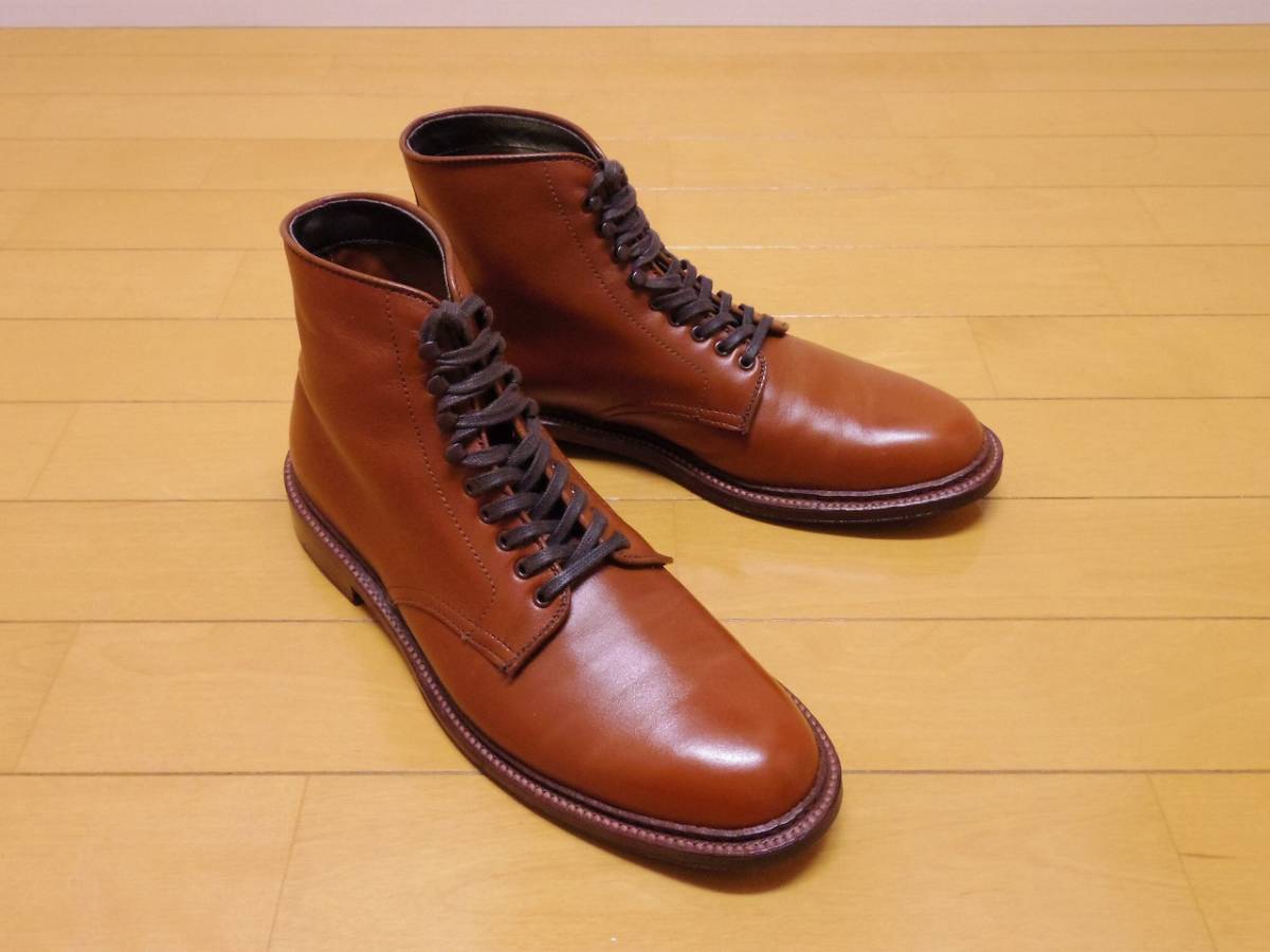 最安値，100%新品 【美品】Alden プレーントゥブーツ 7D カーフ 