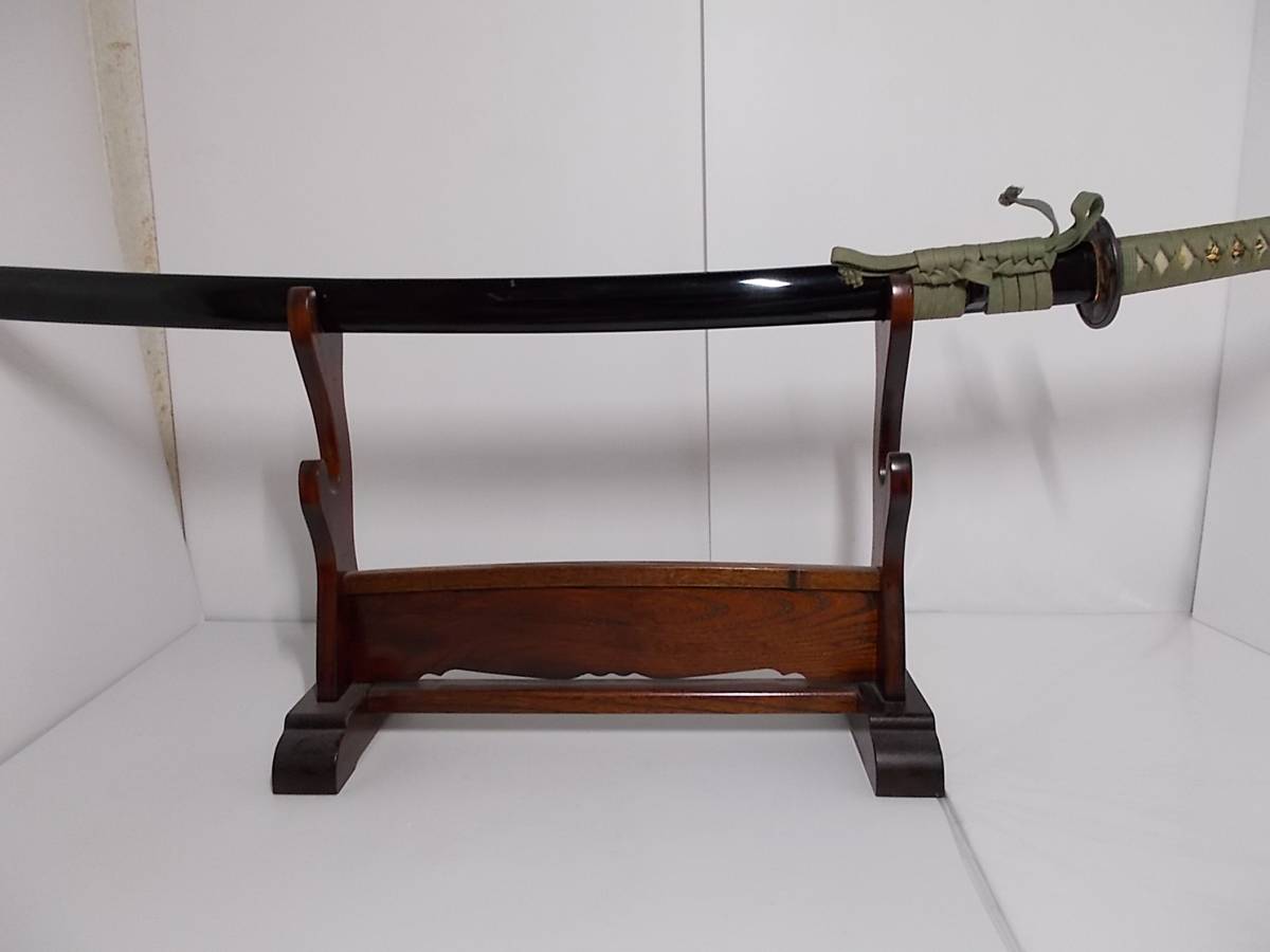 良品 模造刀 居合刀 日本刀 全長104.5cm 重さ1154g 柄は鮫皮鍔は鉄の