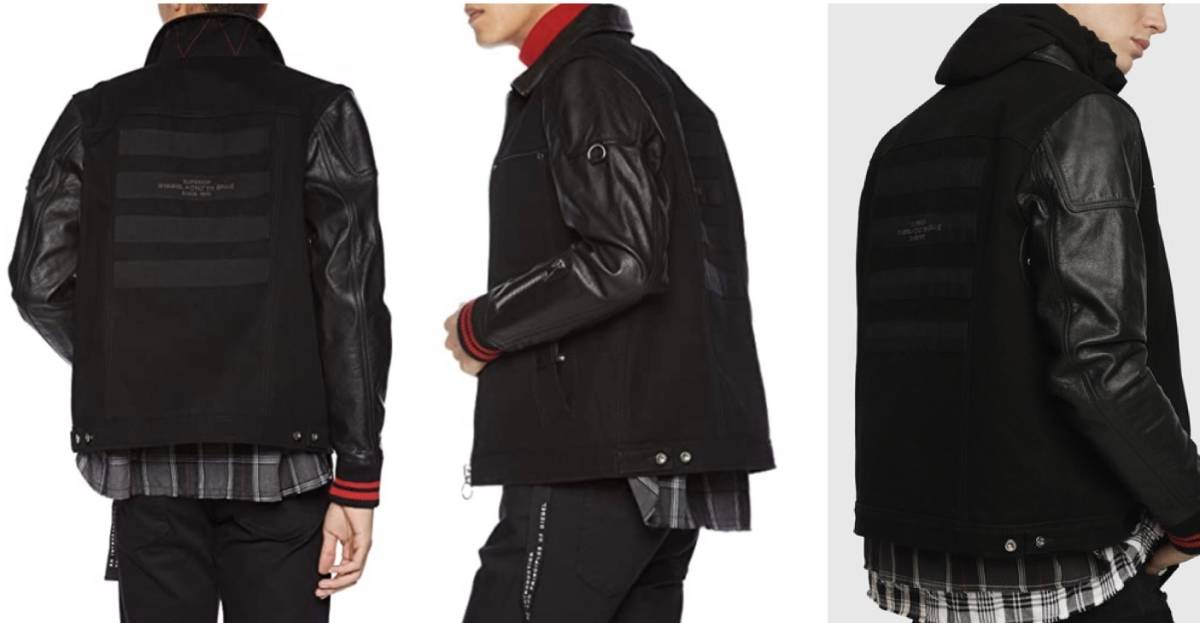 定価71,500円DIESELディーゼルJ-YUKI.カウレザー牛革切替デニム
