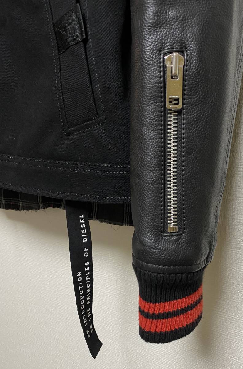定価71,500円DIESELディーゼルJ-YUKI.カウレザー牛革切替デニム
