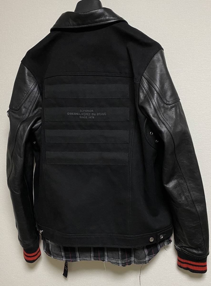 定価71,500円DIESELディーゼルJ-YUKI.カウレザー牛革切替デニム