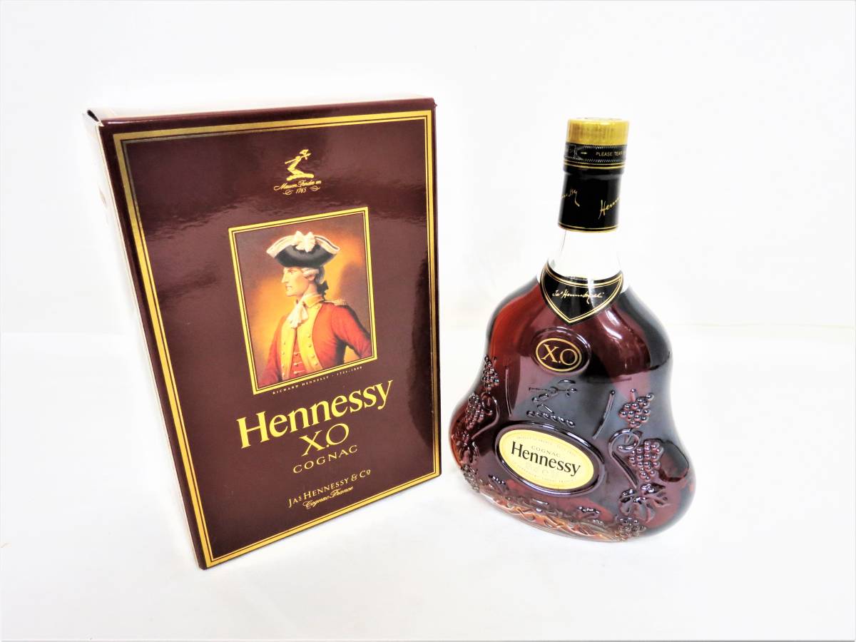 【未開栓】古酒 JAS HENNESSY ＆ CO Hennessy X.O COGNAC ヘネシー X.O 金キャップ クリアボトル 700ml 40% ブランデー コニャック 箱付 02
