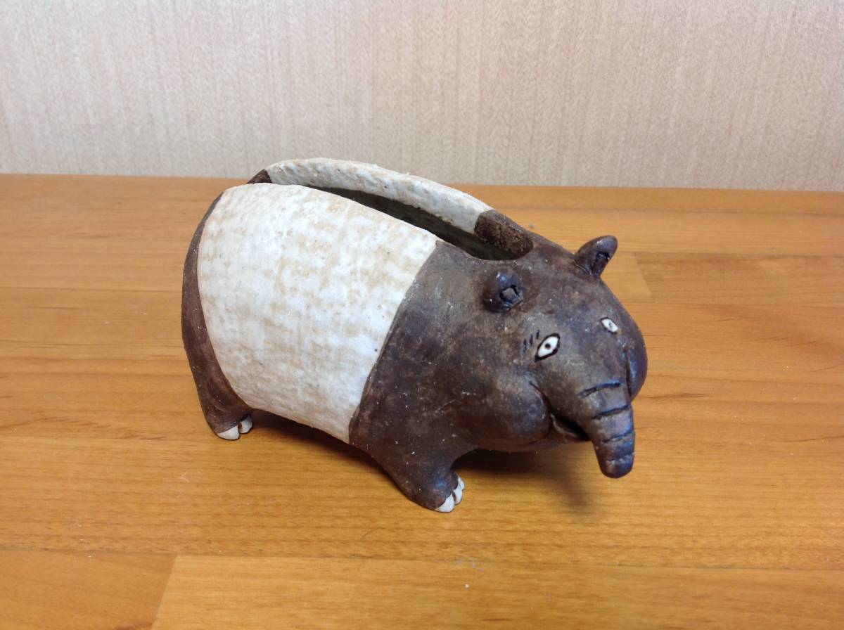 限定SALE，お買い得 かとう ゆみ氏作 バクとサルの陶器