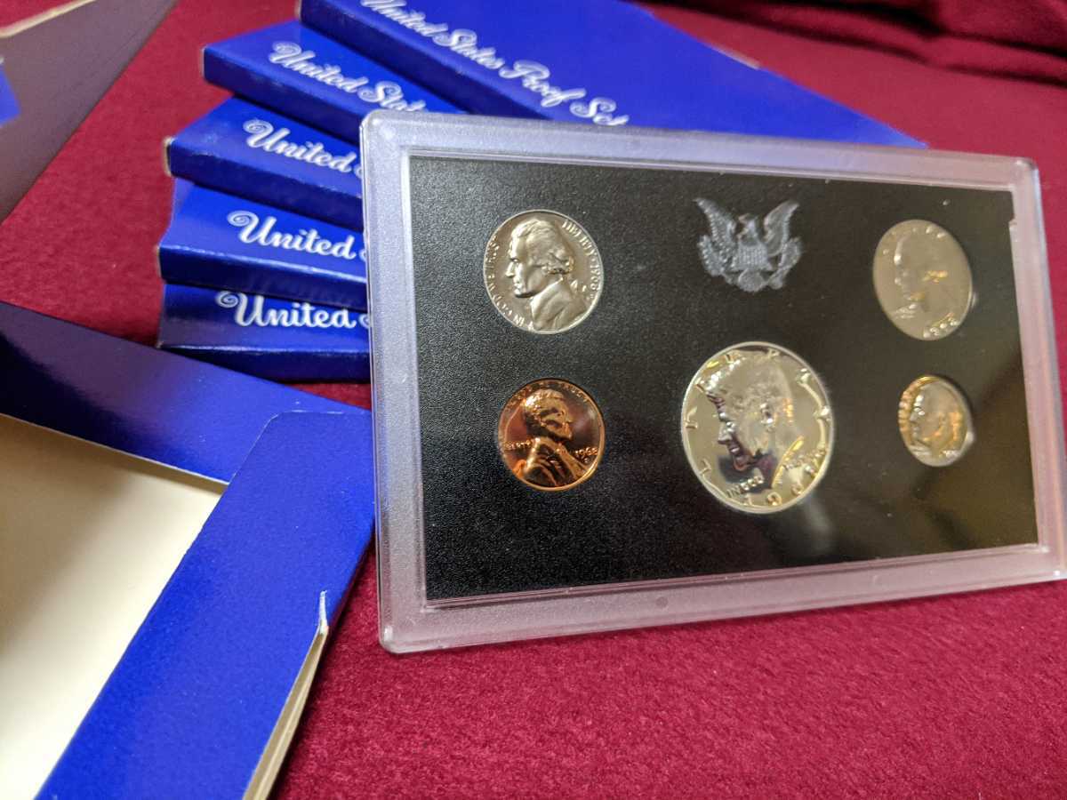 0 アメリカミントセット 1968年のダイム（10セント硬貨）を手に入れ 