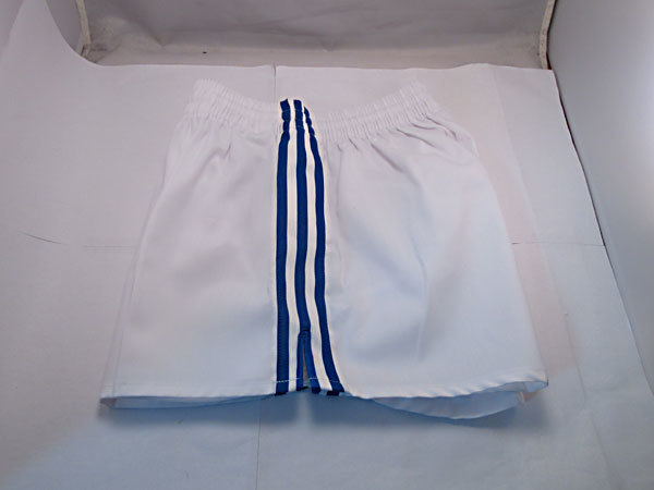 adidas アディダス サッカー M ショートパンツ・短パン セール 体操服 短パン メンズショートパンツ サッカーパンツ★アディダス adidas★ADP-9B★ホワイト×ブルー★Lサイズ★未使用
