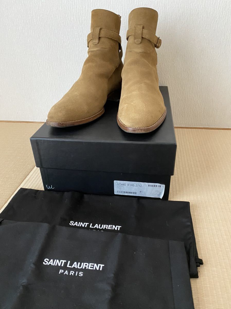 15aw サンローラン パリ saintlaurentparis スゥェードブーツ