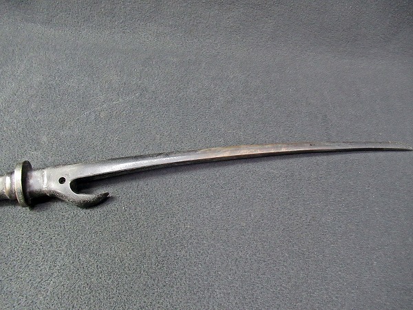 十手 武具 48CM 鉄製 琉球古武術 : サイ 釵 黒メッキ 筆架叉(ひつかさ=
