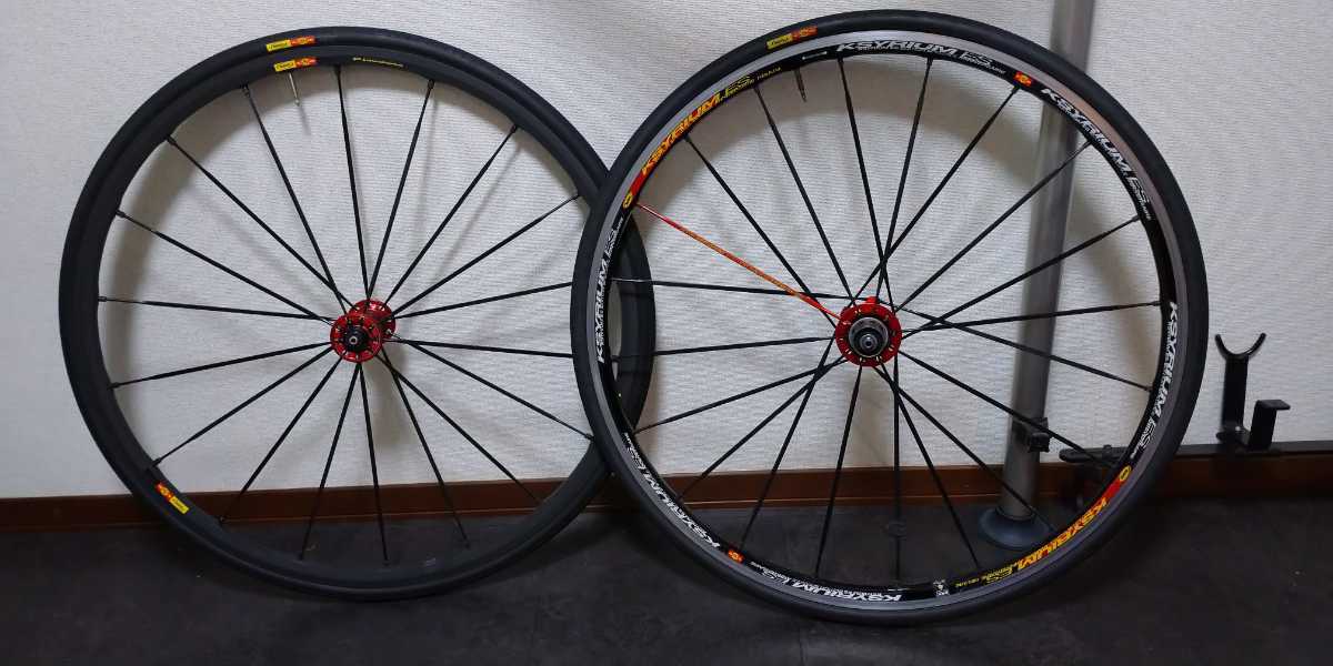 SALE，爆買い MAVIC マビック KSYRIUM ES キシリウムES シマノフリー 10 11S対応 前輪キシリウムSLRリム換装 エグザリット 備品完備 クリンチャー(27インチ、700C)｜売買されたオークション情報、yahooの商品情報を ホイール（完組、手組）