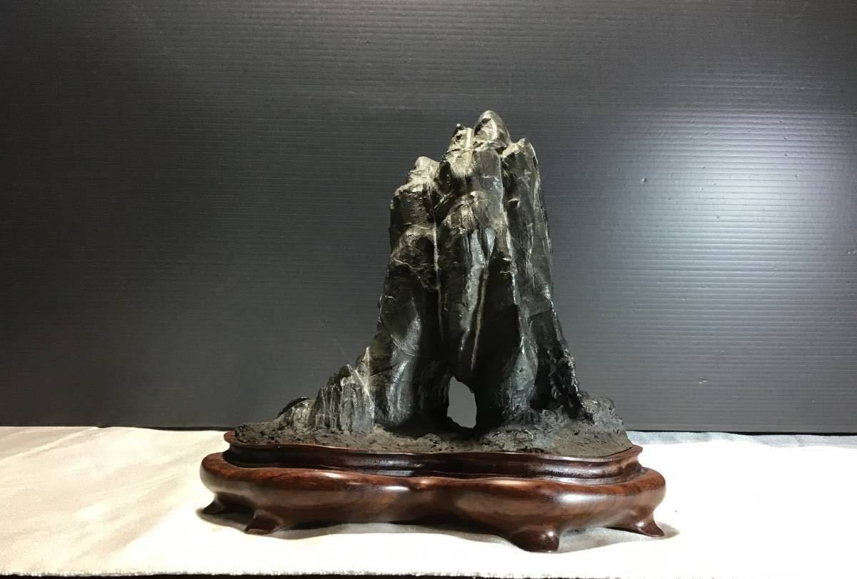 水石 盆栽 盆石 自然石 鑑賞石 水石、、足寄川石、、、島形溜り石 水石