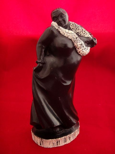 Hula Hawaiian 0 Schirman Black Coral Sculpture Tutu Frank