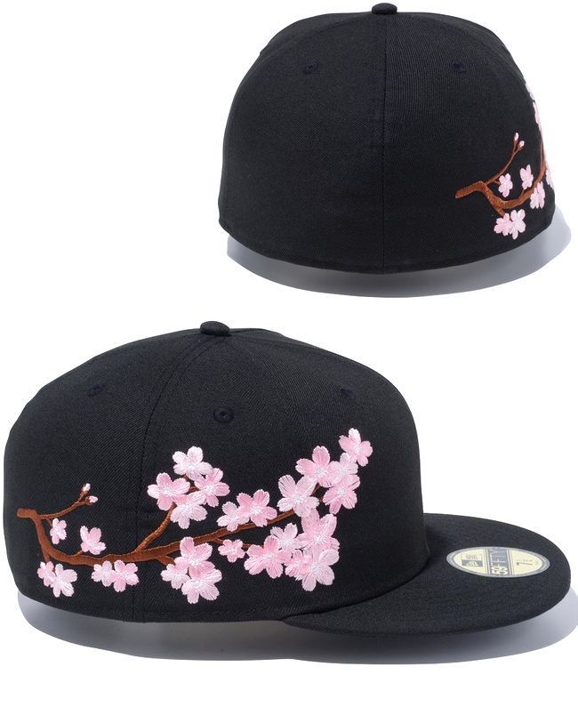 ニューエラ　59FIFTY　sakura 桜　サクラ　刺繍　NEWERA　新品　７ 7/8　62.5cm ニューエラ 桜 59FIFTY ブラック7 8&frasl;3 9FIFTY