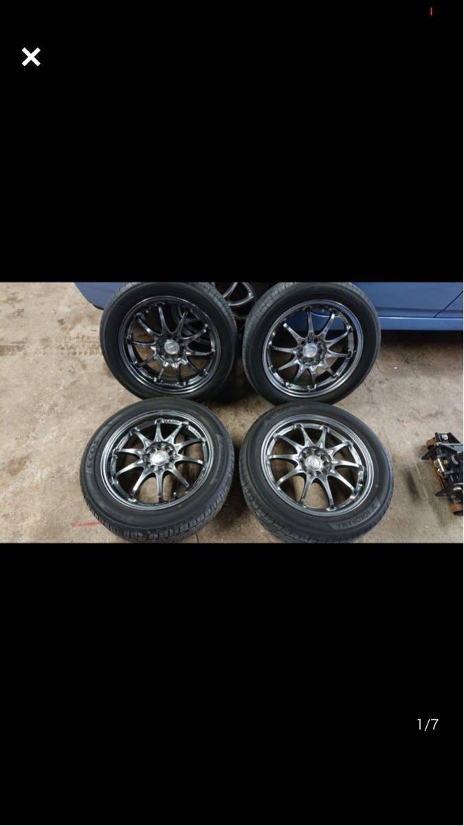 100%新品，限定SALE 195/55R16 2014年 エコス RAYS軽量アルミホイール4本セット プリウス レガシィ インプレッサ 86 BRZ等にも(ラジアルタイヤ)｜売買されたオークション情報、yahooの商品情報をアーカイブ公開 - オー 5穴