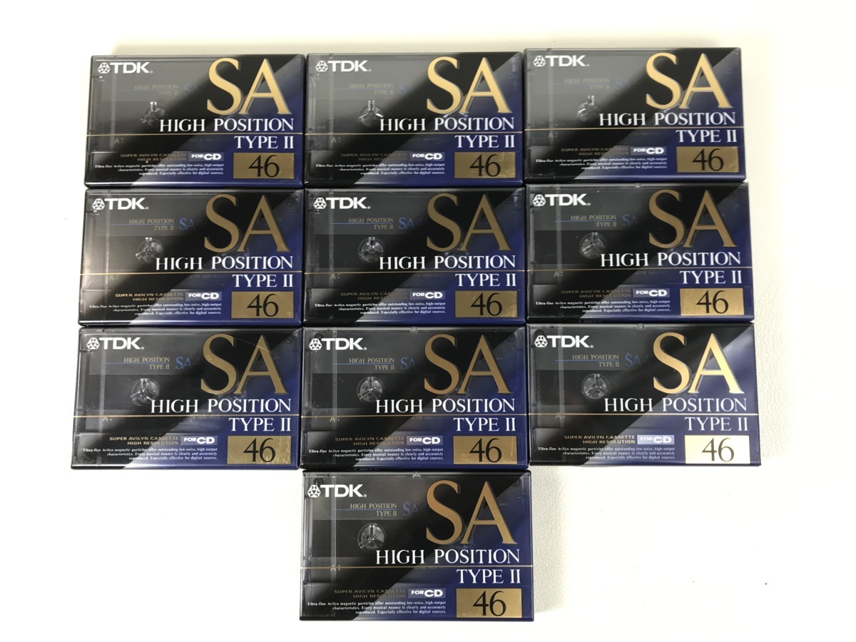赤字超特価，新作 ハイポジション カセットテープ TDK SA 46 合計10本セット クローム(記録媒体)｜売買されたオークション情報、yahooの商品情報をアーカイブ公開 - オークファン 記録媒体