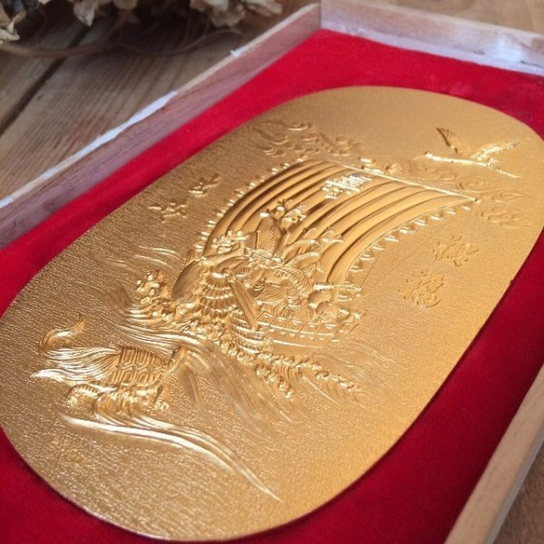 天正大判 24K GP 金メッキ レプリカ 縁起物 小判 金属工芸品 開運招福