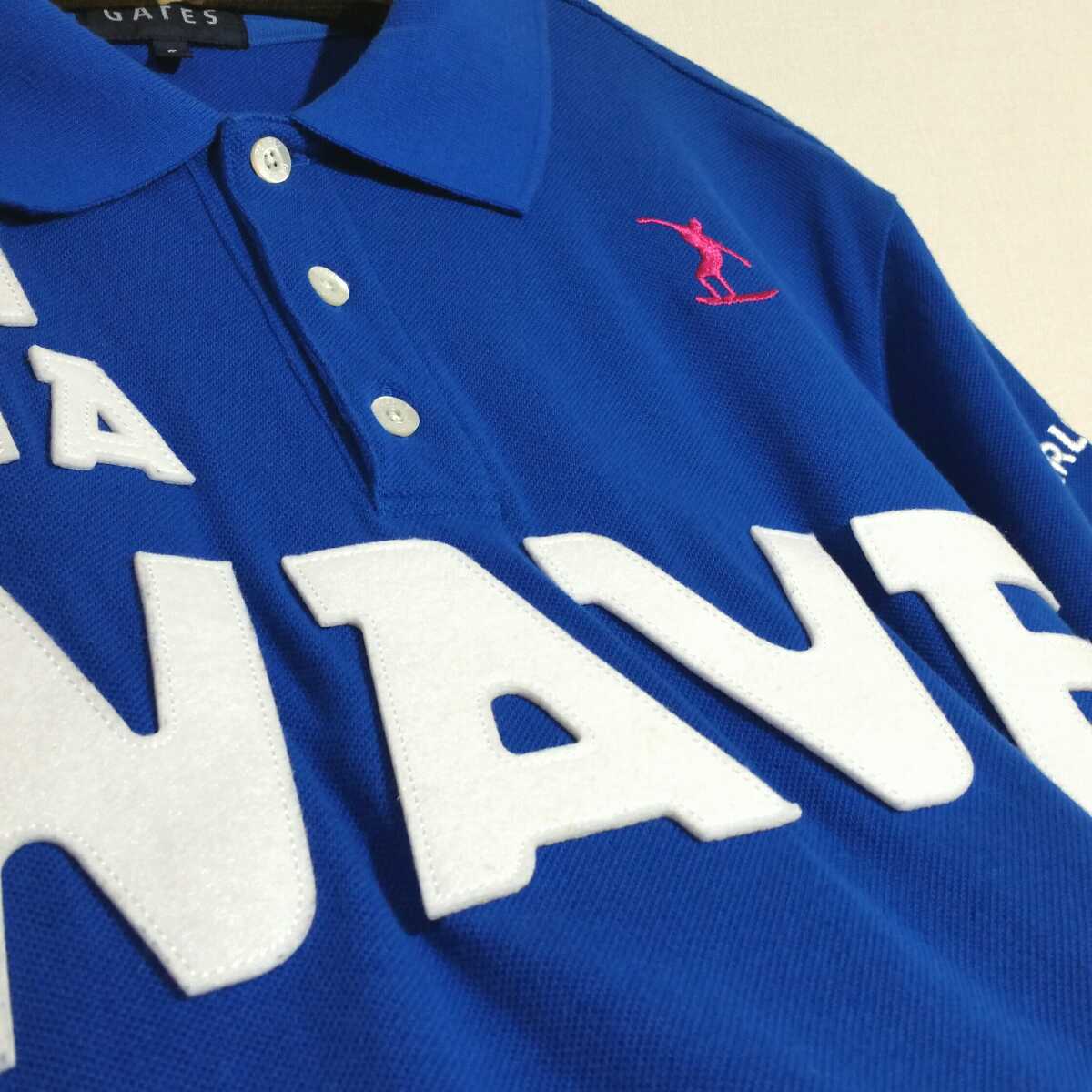 全国無料，高品質 I'M ON A WAVE フェルトワッペン装飾 良品&正規品 パーリーゲイツ コットン鹿の子 ポロシャツ サイズ5 PEARLY GATES ゴルフ メンズ(パーリーゲイツ)｜売買されたオークション情報、yahooの商品 シャツ