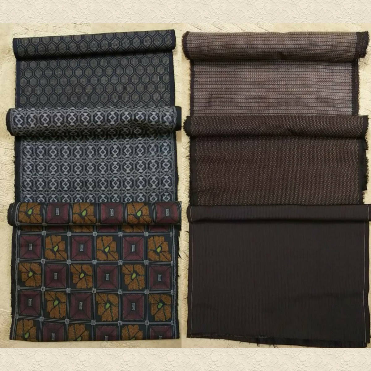 正絹 着物 リメイク ハンドメイド 大島紬リメイク編 10点組 水の模様の