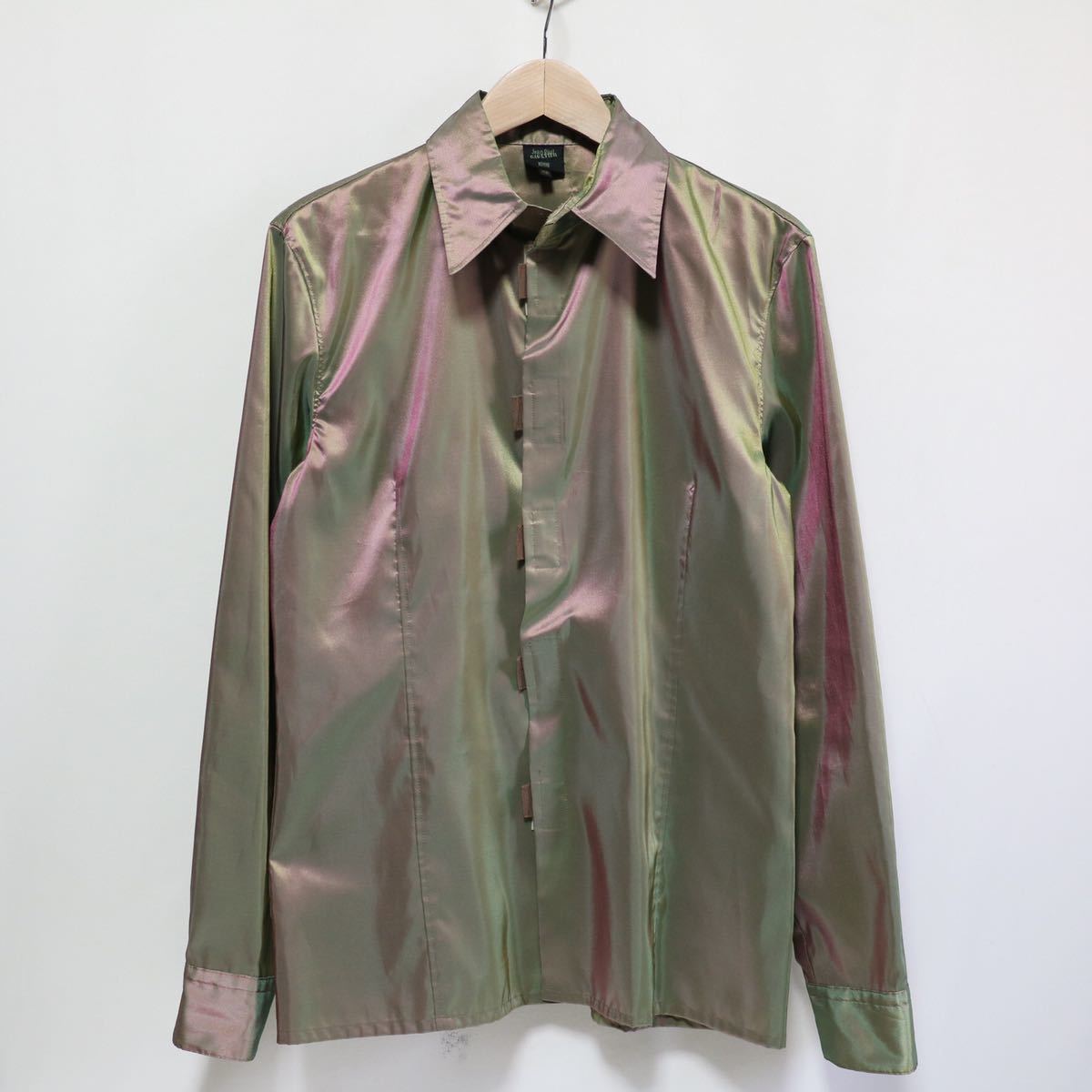 Jean Paul Gaultier Homme 玉虫 希少】jean paul gaultier homme/玉虫/長袖シャツ/48/ポリエステル