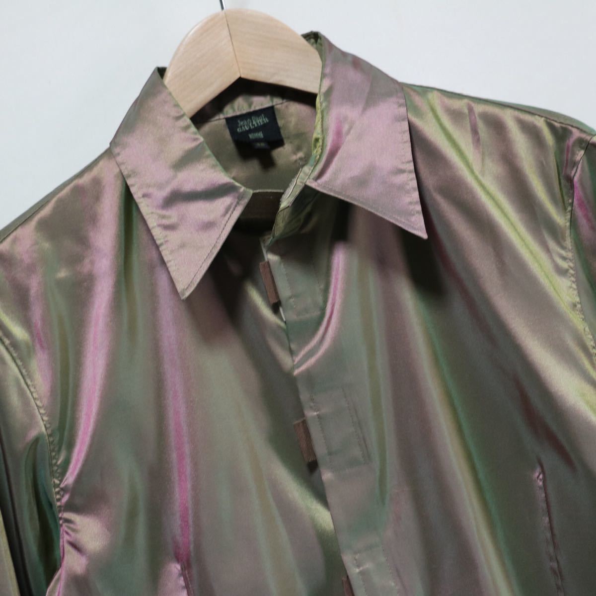 Jean Paul Gaultier Homme 玉虫 希少】jean paul gaultier homme/玉虫/長袖シャツ/48/ポリエステル