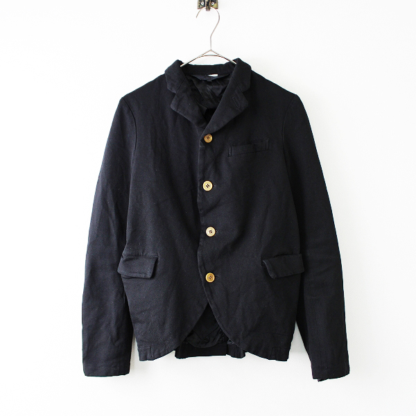  AD2007 コムコム COMME des GARCONS コムデギャルソン ポリエステル縮絨 ジャケット SS/ブラック アウター 2400011701282(ジャケット、ブレザー)｜売買されたオークション情報、yahooの商品情報をアーカ 女性用