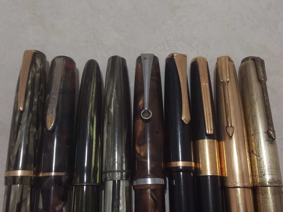 万年筆 8本セット PLATINUM、Parker、pilotあり 万年筆 PARKER 文房具 PILOT PLATINUM まとめ売り 等 1000円スタート