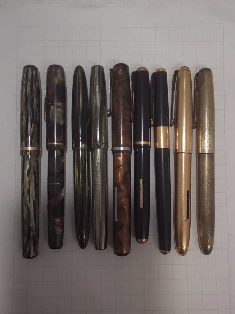 万年筆 まとめ売り PILOT PLATINUM 他 9本セット 万年筆 PARKER 文房具 PILOT PLATINUM まとめ売り 等 1000円スタート