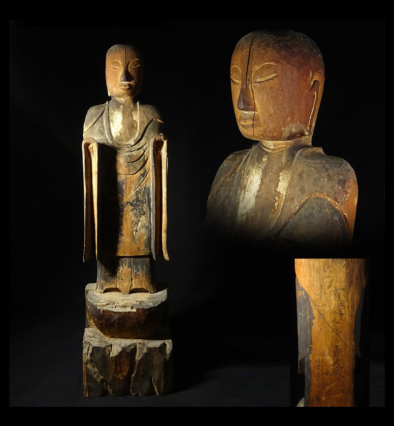 仏教美術 木彫 仏像 時代物 骨董品 古美術 英】50 時代 仏置物 仏教美術 佛 木製 木工芸 骨董品 美術品 古