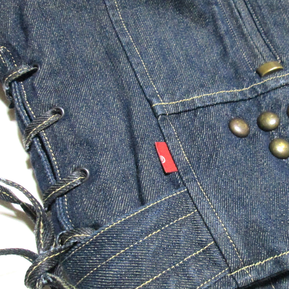 LEVIS RED スタッズ付きデニムダブルライダースジャケット LEVI'S RED リーバイス レッド スタッズデニムライダースジャケット