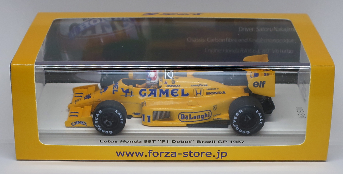 FORZA特注 1/43 ロータス99T 1987 ブラジルGP 中嶋悟 F1デビューレース