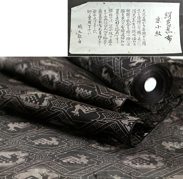 京呉服 塚本 ⁄ 笹 絹芭蕉小紋着尺 京呉服 塚本 ⁄ 笹 絹芭蕉小紋着尺