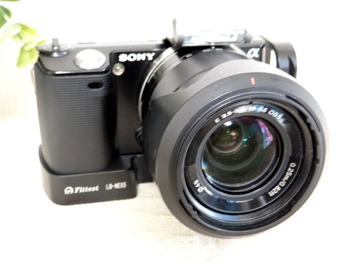 数量限定，大人気 SONY ソニー NEX-5 SEL1855 ブラックモデル レンズ L型ブラケット LB-NEX5他付(ソニー)｜売買されたオークション情報、yahooの商品情報をアーカイブ公開 - オークファン ソニー