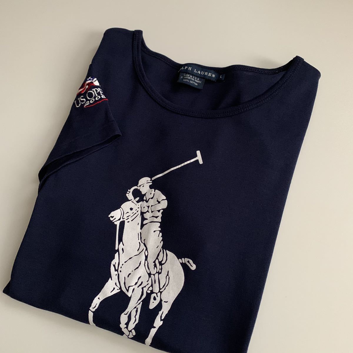  レア未着用 ラルフローレン USオープン2006ポニーTシャツ 紺L Ralph Lauren(半袖Tシャツ)｜売買されたオークション情報、yahooの商品情報をアーカイブ公開 - オークファン 女性用