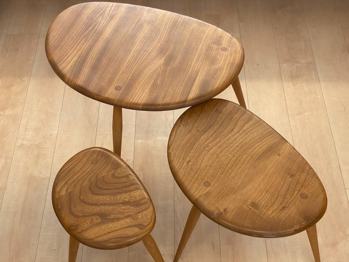 ercol アーコール　ネストテーブル　美品 ERCOL アーコール Nest Table ネストテーブル ナチュラル サイド
