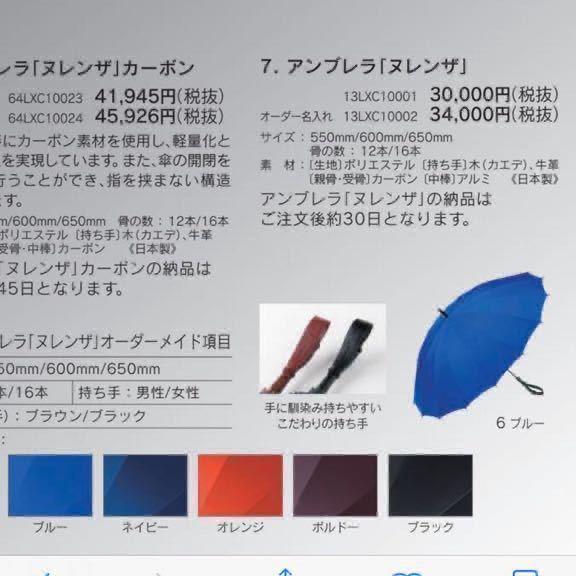 レクサスコレクション 福井洋傘 ヌレンザ ブルー - メルカリ｜雨傘