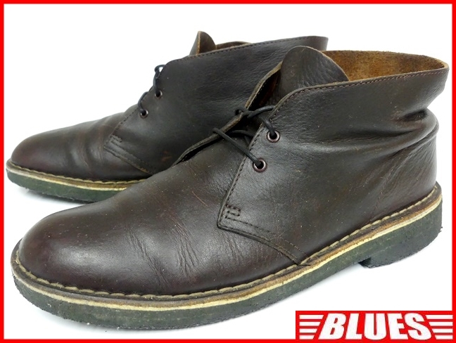 全国無料，品質保証 Clarks 27cm レザーチャッカブーツ クラークス メンズ 9 焦茶 ブラウン 本革 デザートブーツ 本皮 レースアップ 革靴 オイルレザー(9インチ)｜売買されたオークション情報、yahooの商品情報をア 9インチ