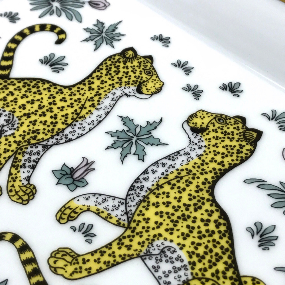 未使用 HERMES エルメス ヒョウ柄 豹 アッシュトレイ インテリア 灰皿