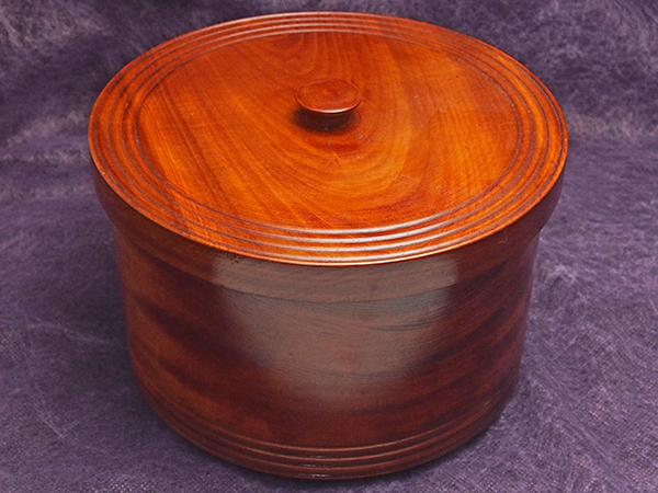 【JA】天然木 漆塗 蓋付 お櫃_2