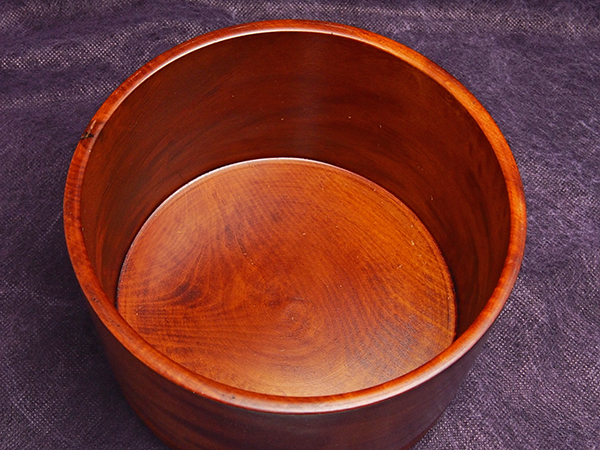 【JA】天然木 漆塗 蓋付 お櫃_3