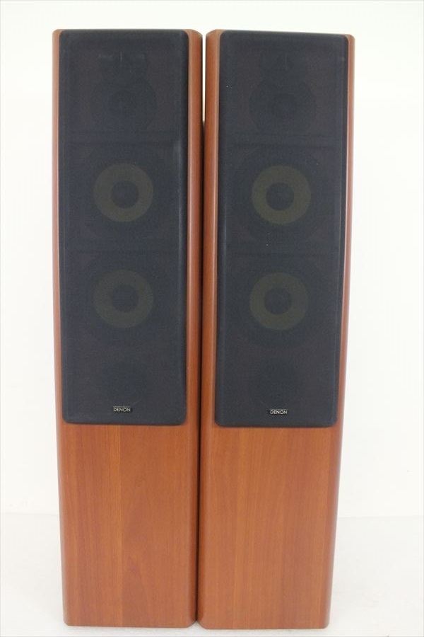 □DENON デノン スピーカーペア SC-T555SA トールボーイ型スピーカー 3way デンオン 音出し確認済み 中古品 200306K1181