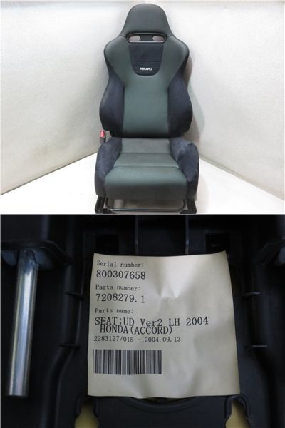 ホンダアコードユーロR 純正レカロシート RECARO セミバケ ホンダアコードユーロR 純正レカロシート RECARO セミバケ