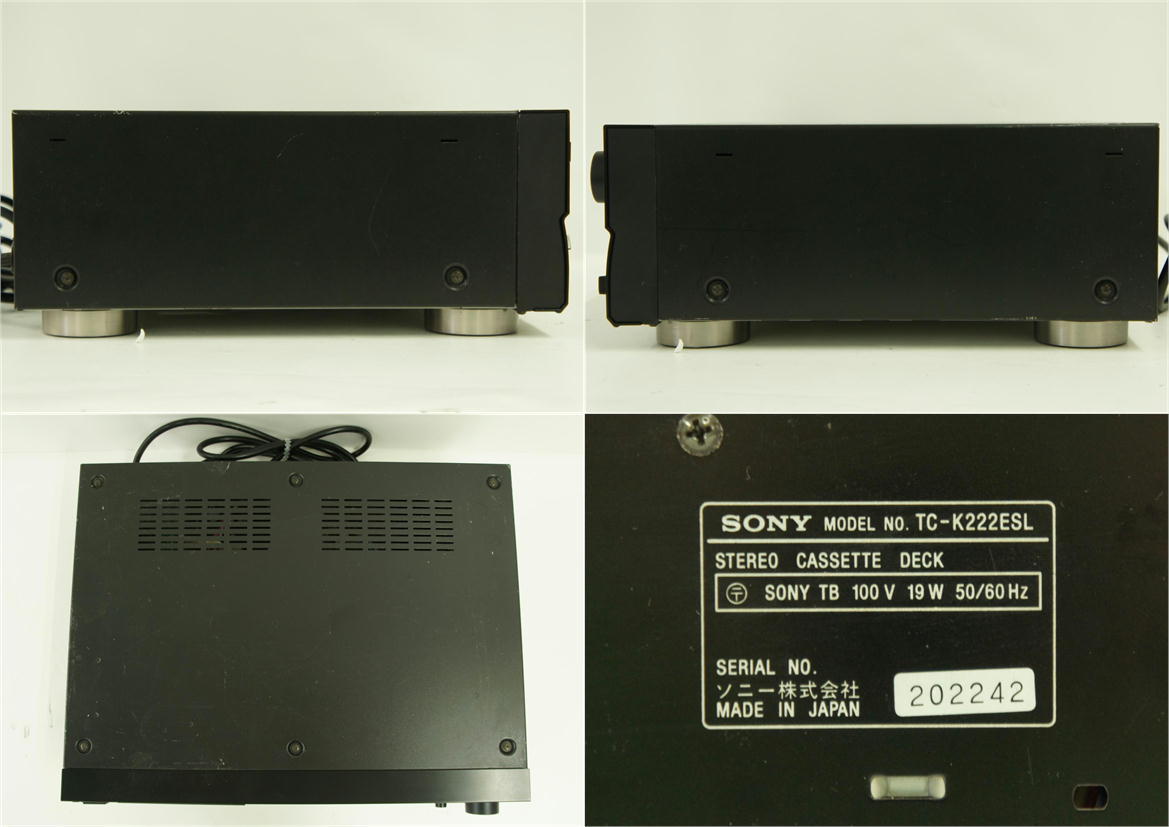 ジャンク】 SONY/ソニー□カセットデッキ TC-K222ESL 【75】 【公式通販】