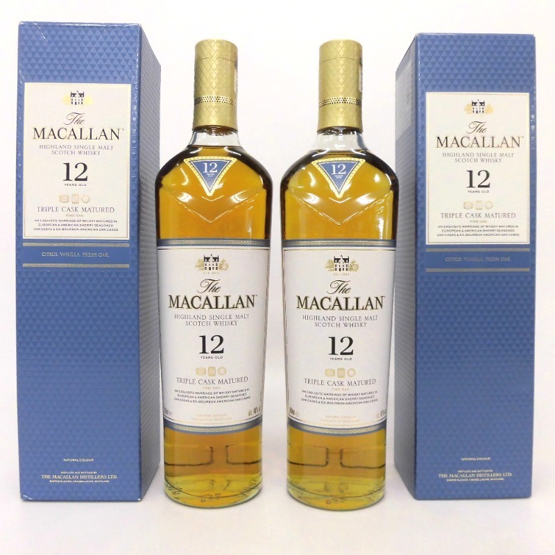 人気SALE，お買い得 マッカラン 12年 トリプルカスク 2本セット 700ml 箱付(スコッチ)｜売買されたオークション情報、yahooの商品情報をアーカイブ公開 - オークファン スコッチ