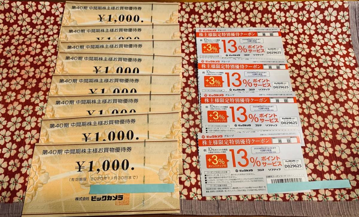 最新 ビッグカメラ 株主優待 8,000円分+株主限定優待クーポン 最新 ビッグカメラ 株主優待 8,000円分+株主限定優待クーポン