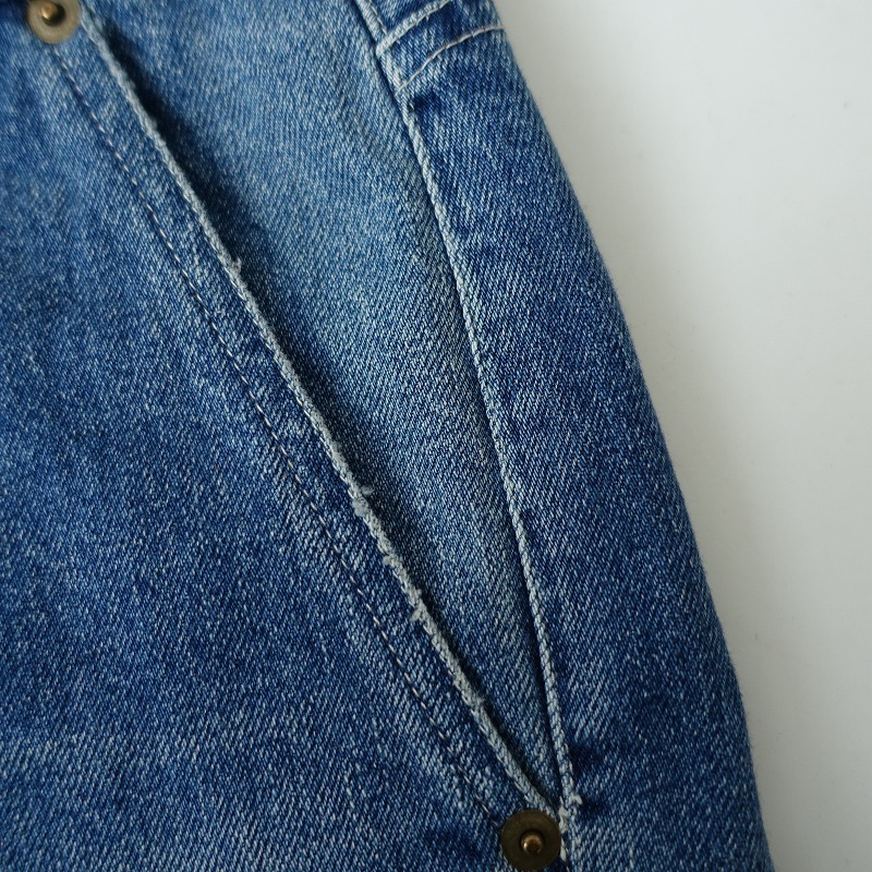 □ネストローブ nest Robe*コットンリネンデニムユーズド加工タック  