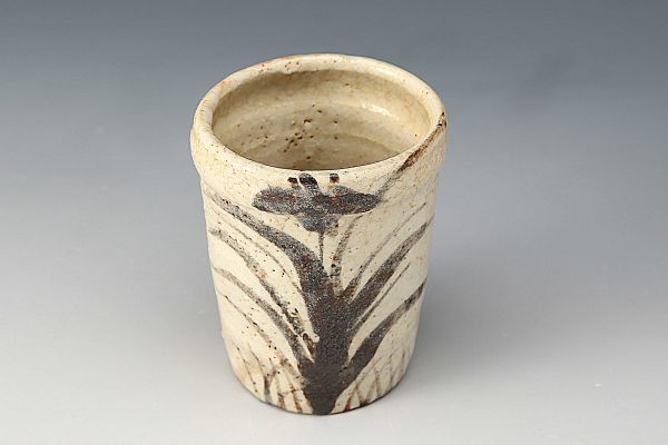 R04814/149 ☆上作☆ 作者不明 志野 志埜 杯 ぐい呑 盃 酒呑 酒杯 検