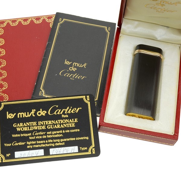 1円~! Cartier トリニティ ガスライター カルティエ trinity BRIQUET 3 ANNEAUX 喫煙具 煙草 9p3788