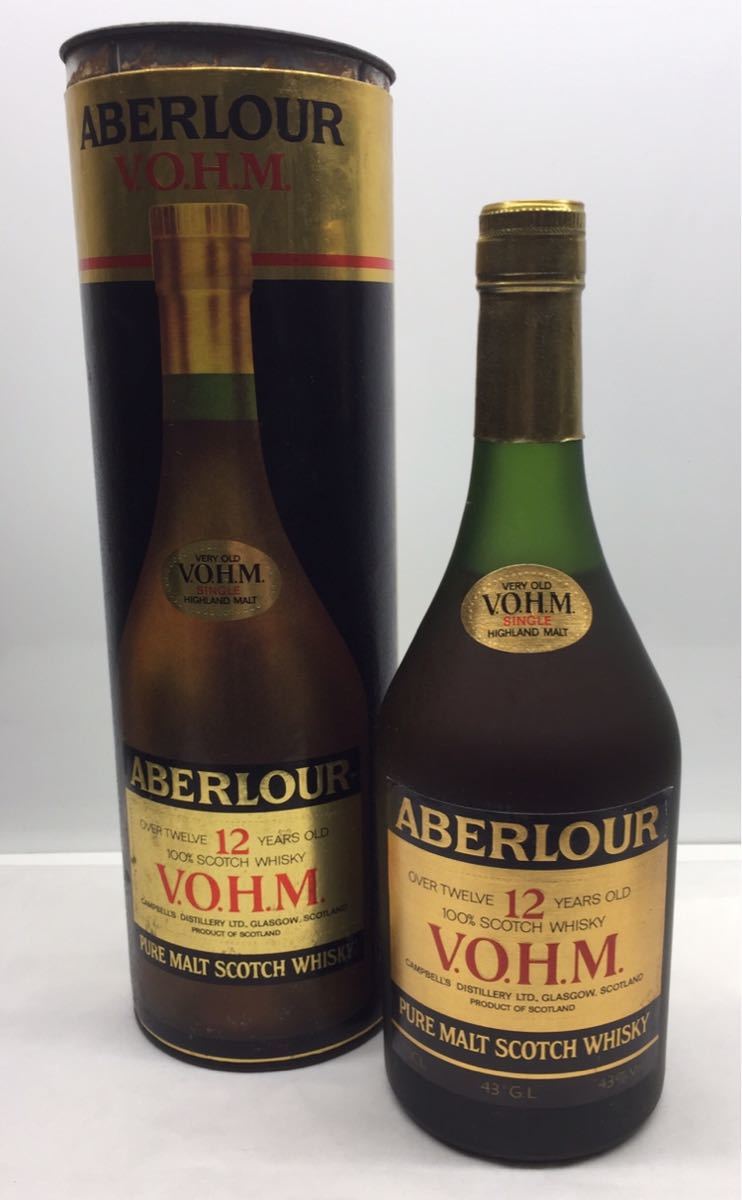 【お買い得，得価】 ABERLOUR アベラワー 12年 V.O.H.M ウイスキー 43% 750ml 未開栓(スコッチ)｜売買されたオークション情報、yahooの商品情報をアーカイブ公開 - オークファン スコッチ