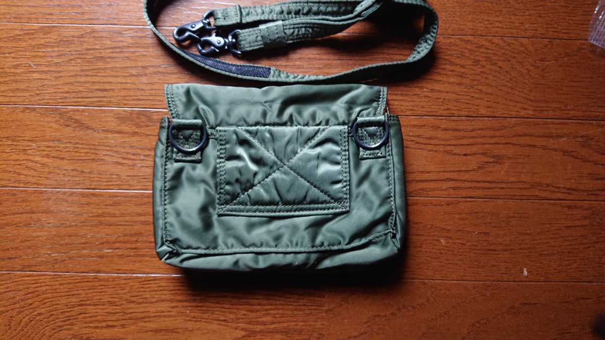 清潔/美品/人気タンカーセージグリーン【PORTER】ポーチショルダーミニ 